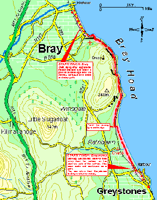 Dublin coast hiking Bray to Greystones Cliff Walk